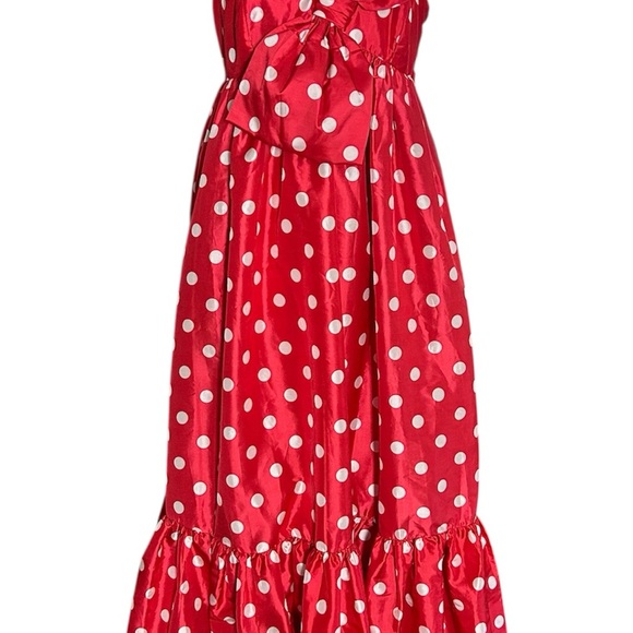 Anthropology Atsu Sally Bow polka dot midi dress Sz M nwot (20box) - Picture 4 of 7